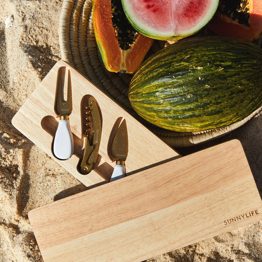 Sunnylife Picnic Cheese Knife & Board Set