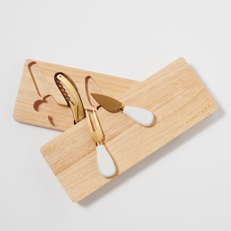 Sunnylife Picnic Cheese Knife & Board Set