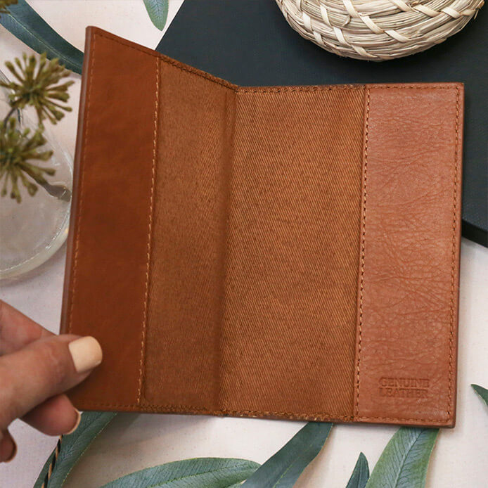 Tan Leather Personalised Passport & Luggage Set