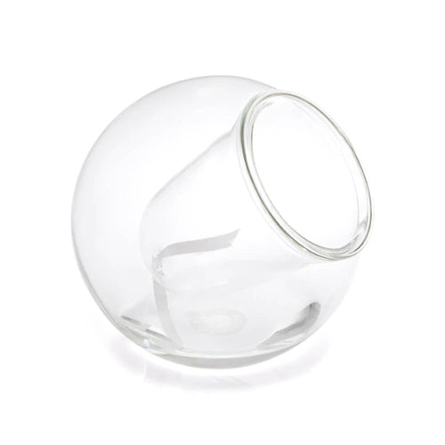 Tilted Self-Watering Glass Pot