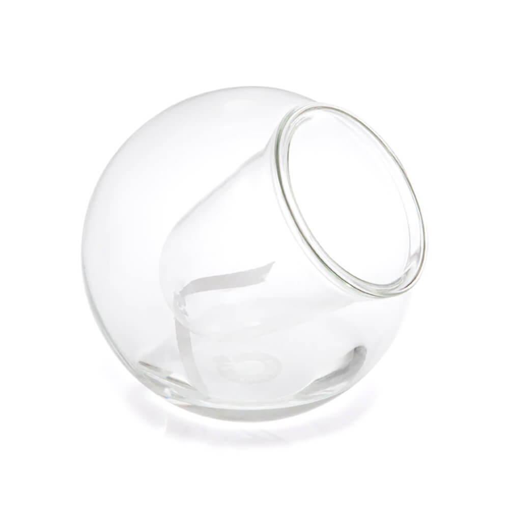 Tilted Self-Watering Glass Pot